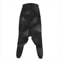 Black Polygonal Geometric Print Hammer Pants