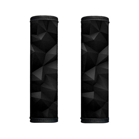 Black Polygonal Geometric Print Handle Covers