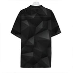 Black Polygonal Geometric Print Hawaiian Shirt