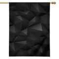 Black Polygonal Geometric Print House Flag