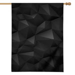 Black Polygonal Geometric Print House Flag