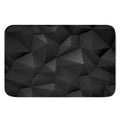 Black Polygonal Geometric Print Indoor Door Mat