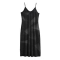 Black Polygonal Geometric Print Jersey Midi Cami Dress