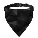 Black Polygonal Geometric Print Over The Collar Dog Bandana