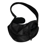 Black Polygonal Geometric Print Pet Sling Carrier