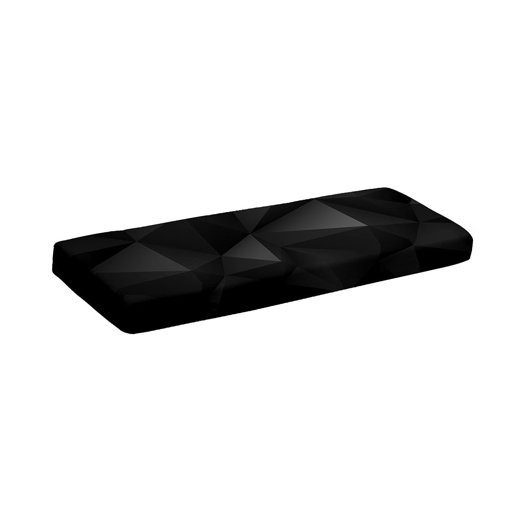 Black Polygonal Geometric Print Piano Keyboard Cover