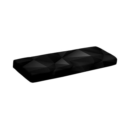 Black Polygonal Geometric Print Piano Keyboard Cover