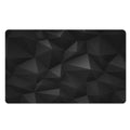 Black Polygonal Geometric Print Polyester Doormat