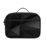 Black Polygonal Geometric Print Portable Lunch Bag