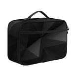Black Polygonal Geometric Print Portable Lunch Bag