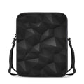 Black Polygonal Geometric Print Rectangular Crossbody Bag
