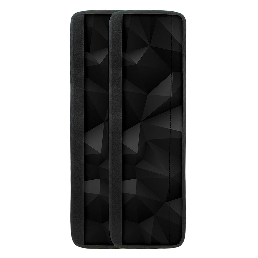 Black Polygonal Geometric Print Refrigerator Handle Covers