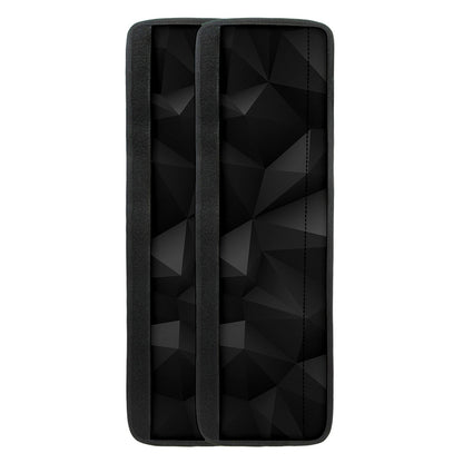Black Polygonal Geometric Print Refrigerator Handle Covers