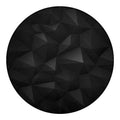 Black Polygonal Geometric Print Round Blanket