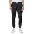 Black Polygonal Geometric Print Joggers