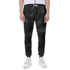 Black Polygonal Geometric Print Scuba Joggers