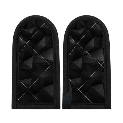 Black Polygonal Geometric Print Skillet Handle Cover
