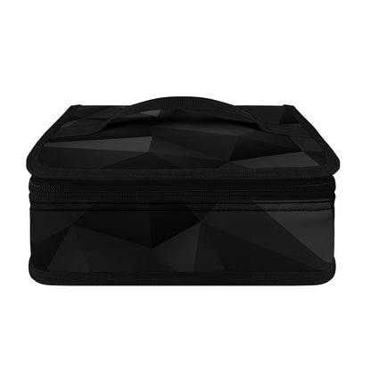 Black Polygonal Geometric Print Small Lunch Bag