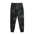 Black Polygonal Geometric Print Sweatpants