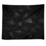 Black Polygonal Geometric Print Tapestry