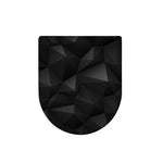 Black Polygonal Geometric Print Toilet Lid Cover