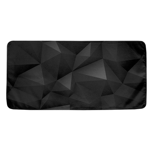 Black Polygonal Geometric Print Towel