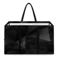 Black Polygonal Geometric Print Utility Tote Bag