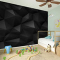 Black Polygonal Geometric Print Wall Sticker