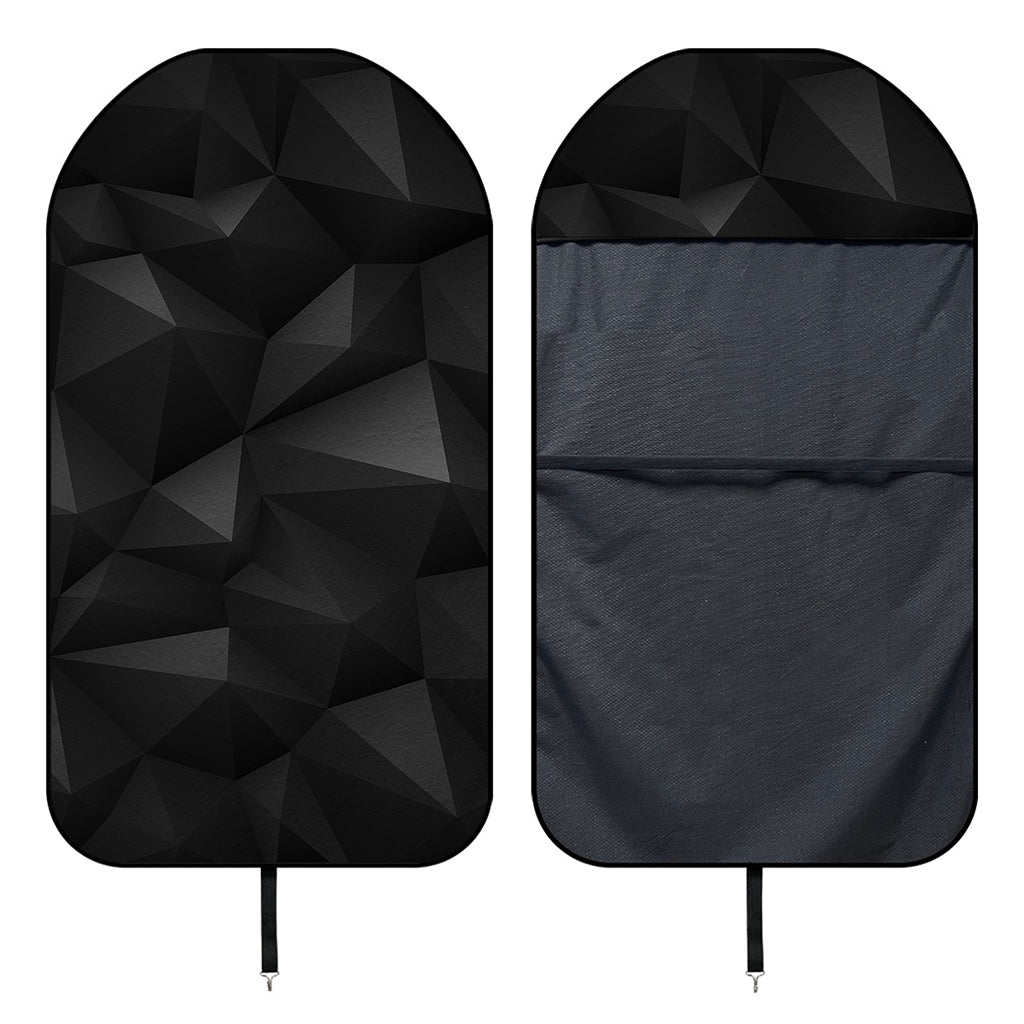 Black Polygonal Geometric Print Waterproof Car Seat Cover