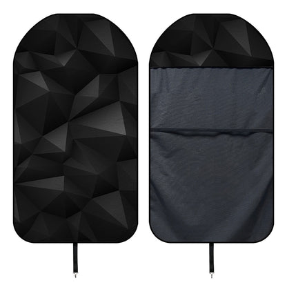 Black Polygonal Geometric Print Waterproof Car Seat Cover