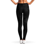 Black Polygonal Geometric Print Women's Leggings