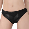 Black Polygonal Geometric Print Women's Panties