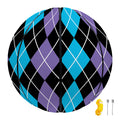 Black Purple And Blue Argyle Print Basketball