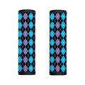 Black Purple And Blue Argyle Print Handle Covers