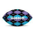 Black Purple And Blue Argyle Print Rugby Ball