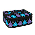 Black Purple And Blue Argyle Print Small Lunch Bag