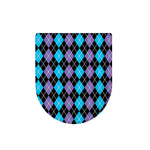 Black Purple And Blue Argyle Print Toilet Lid Cover