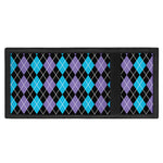 Black Purple And Blue Argyle Print Trifold Wallet