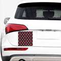Black Red And Grey Argyle Pattern Print Car Sticker