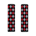 Black Red And Grey Argyle Pattern Print Handle Covers