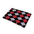 Black Red And Grey Argyle Pattern Print Pet Cooling Mat Cover