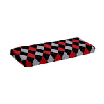 Black Red And Grey Argyle Pattern Print Piano Keyboard Cover