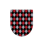 Black Red And Grey Argyle Pattern Print Toilet Lid Cover