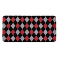 Black Red And Grey Argyle Pattern Print Towel