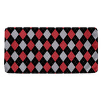 Black Red And Grey Argyle Pattern Print Towel