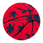 Black Red Palm Tree Pattern Print Basketball