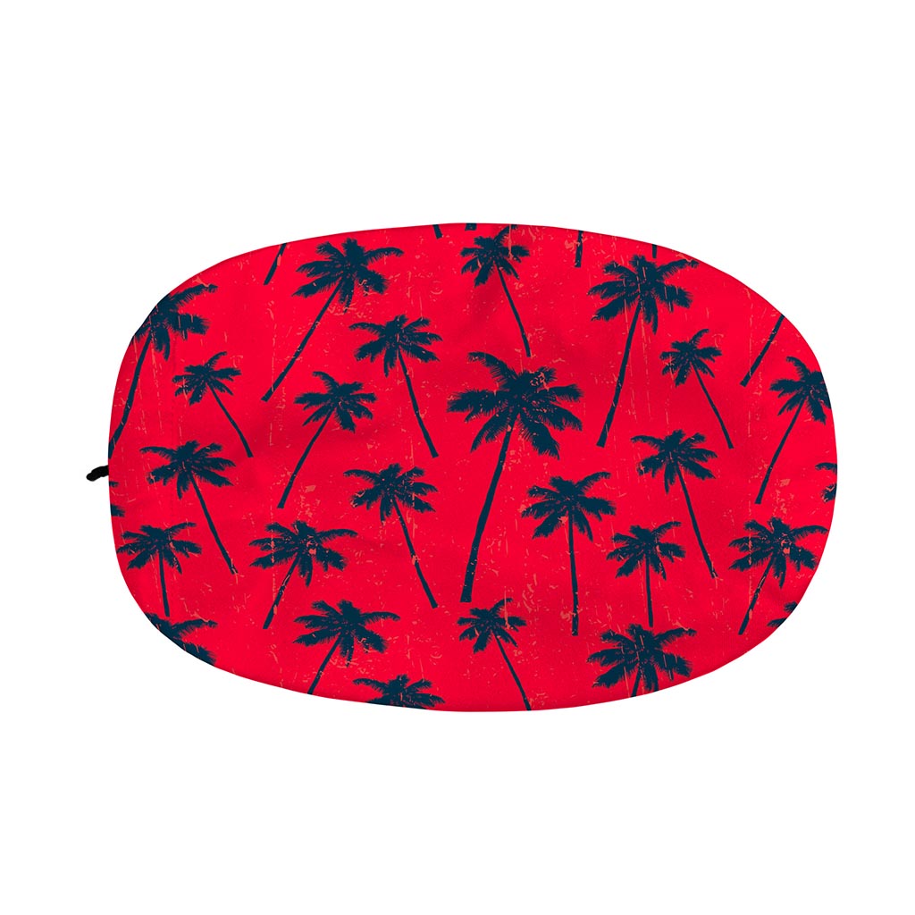 Black Red Palm Tree Pattern Print Car Side Mirror Covers