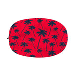 Black Red Palm Tree Pattern Print Car Side Mirror Covers