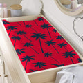 Black Red Palm Tree Pattern Print Changing Pad Cover
