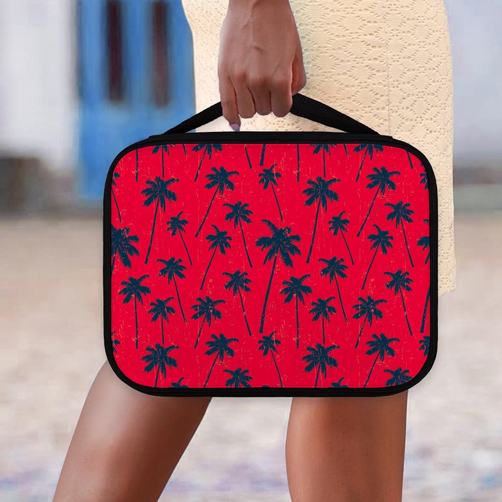 Black Red Palm Tree Pattern Print Classic Bible Case